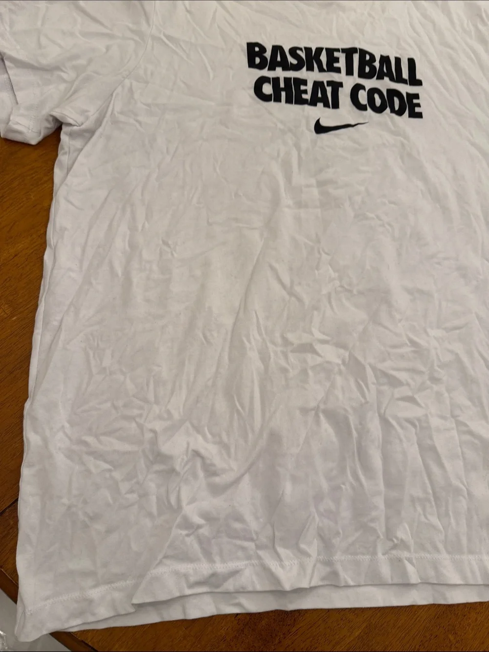 Nike White 'Basketball Cheat Code' Short Sleeve Tee xxl